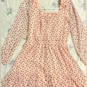 Francesca’s Pink Poka Dot Dress